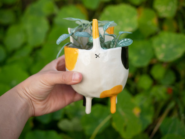 Calico Cat Planter