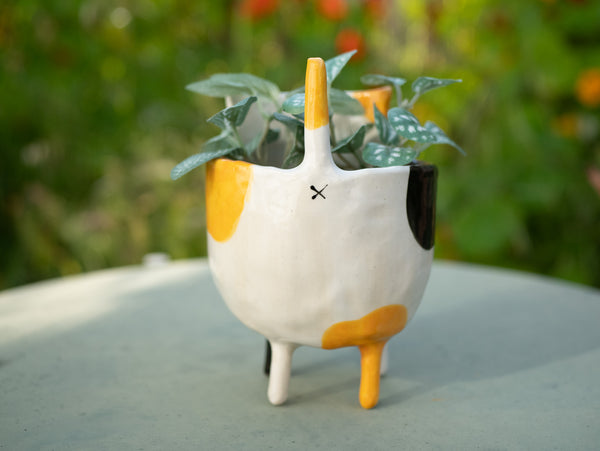 Calico Cat Planter