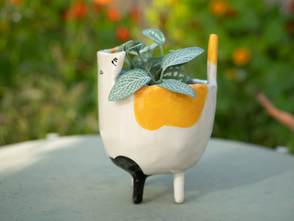 Calico Cat Planter