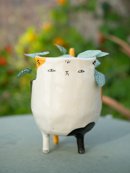 Calico Cat Planter