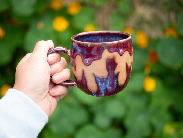 Red and Purple Drippy Mug