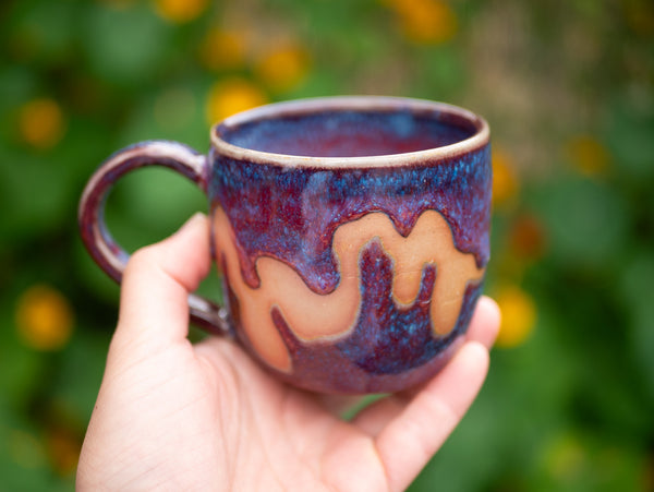Red and Purple Drippy Mug
