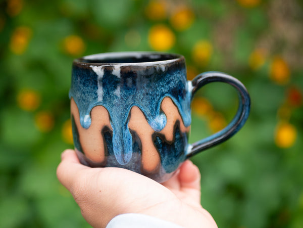 Blue Drippy Mug