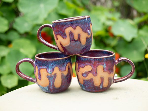 Red and Purple Drippy Mug