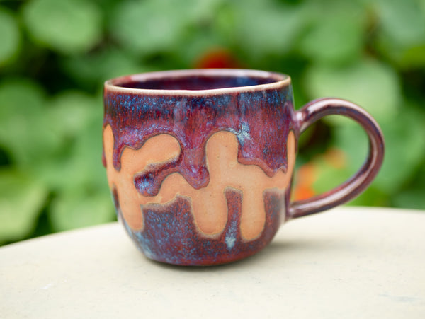 Red and Purple Drippy Mug