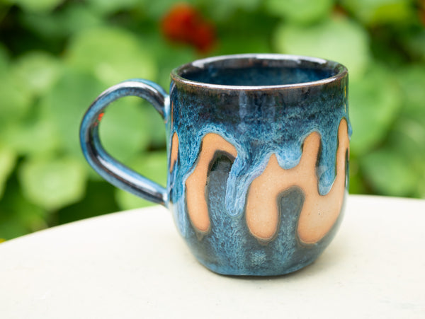 Blue Drippy Mug