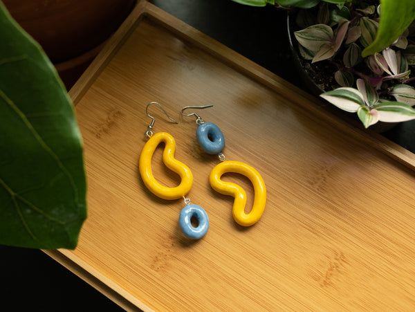 Night and Day Bean Earrings