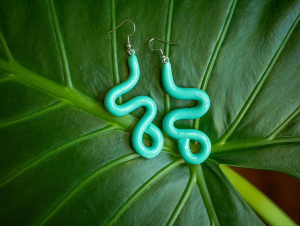 Teal Small Squiggles