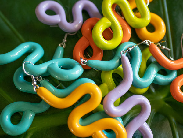 Teal Small Squiggles
