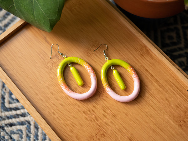 Sunrise Gradient Loop Dangle Earrings