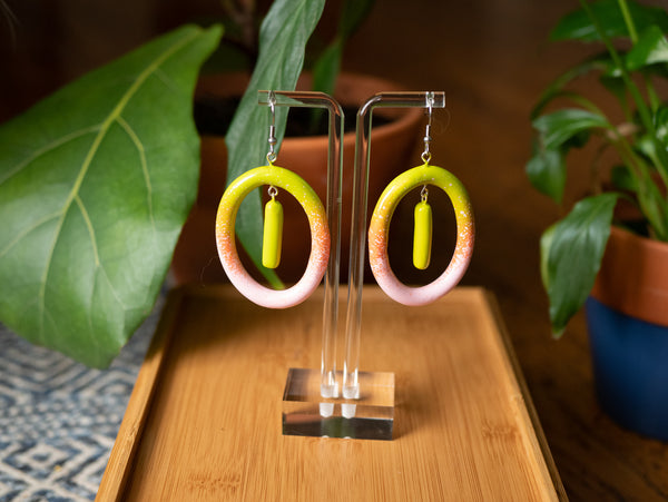 Sunrise Gradient Loop Dangle Earrings