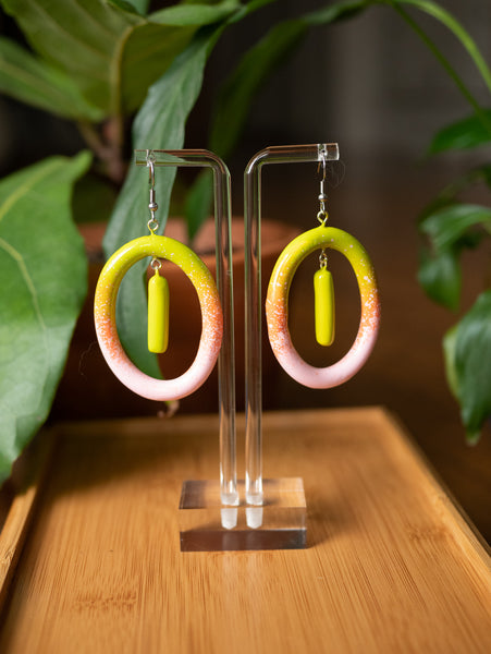 Sunrise Gradient Loop Dangle Earrings