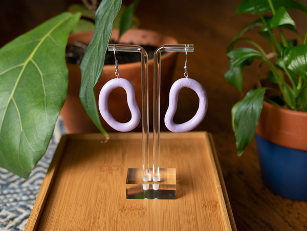 Lilac Bean Earrings