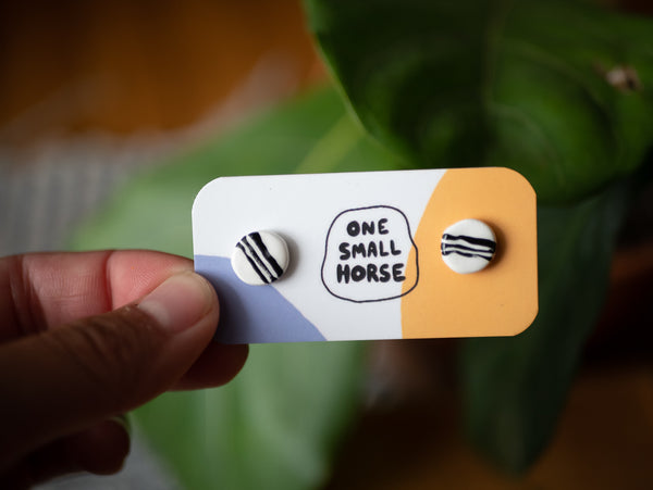 Black and White Line Studs