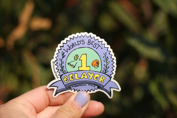 World's Best Belayer Sticker