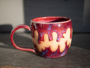 Red and Purple Drippy Mug