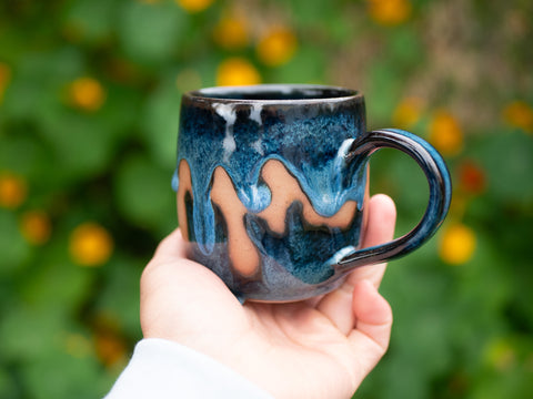 Blue Drippy Mug