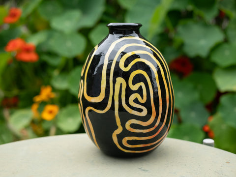 Rainbow Labyrinth Vase