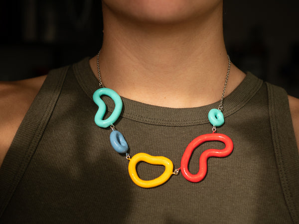 Multicolored Bean Necklace