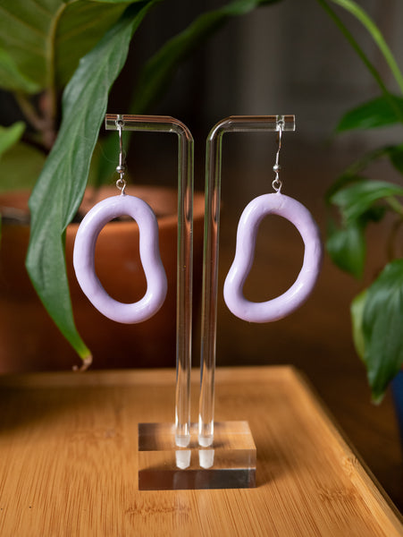 Lilac Bean Earrings