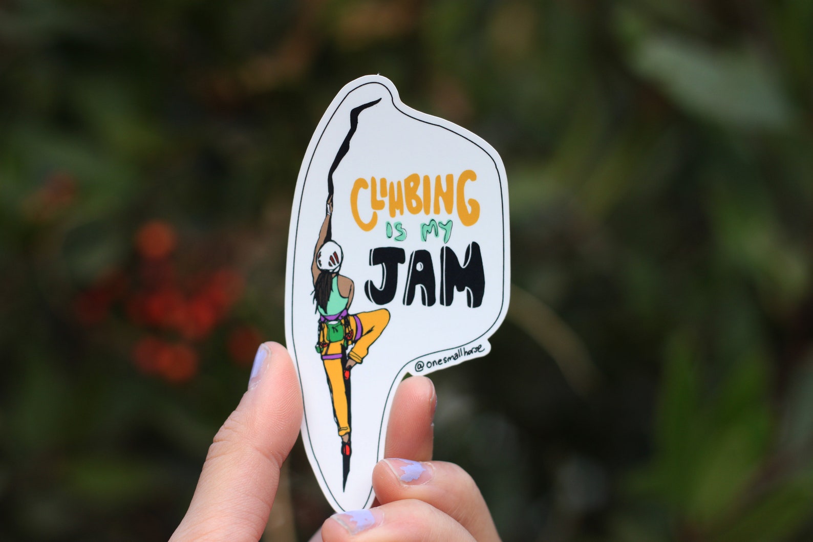 Climbing is My Jam Sticker